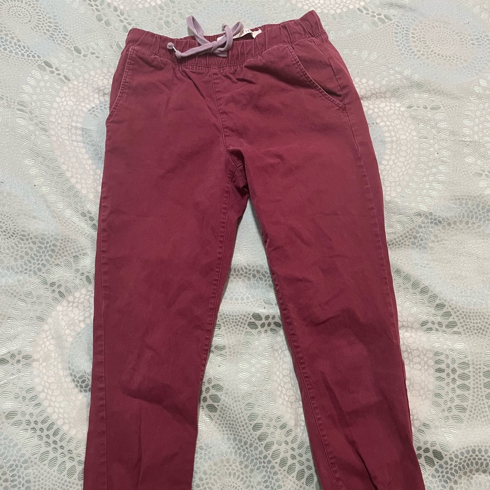 Maroon Cuffed Cotton On Pants